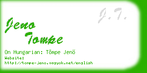 jeno tompe business card